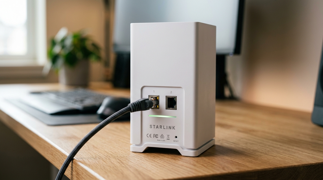 Starlink Gen 3 ruter s dva ugrađena RJ45 gigabitna Ethernet priključka
