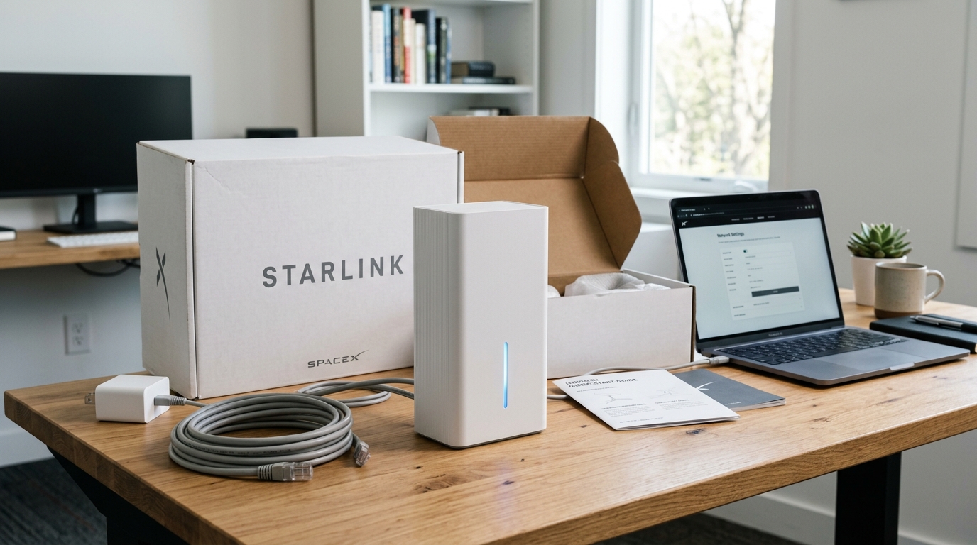 Starlink Gen 4 komplet otpakiravanje routera i opreme za postavljanje kućne mreže