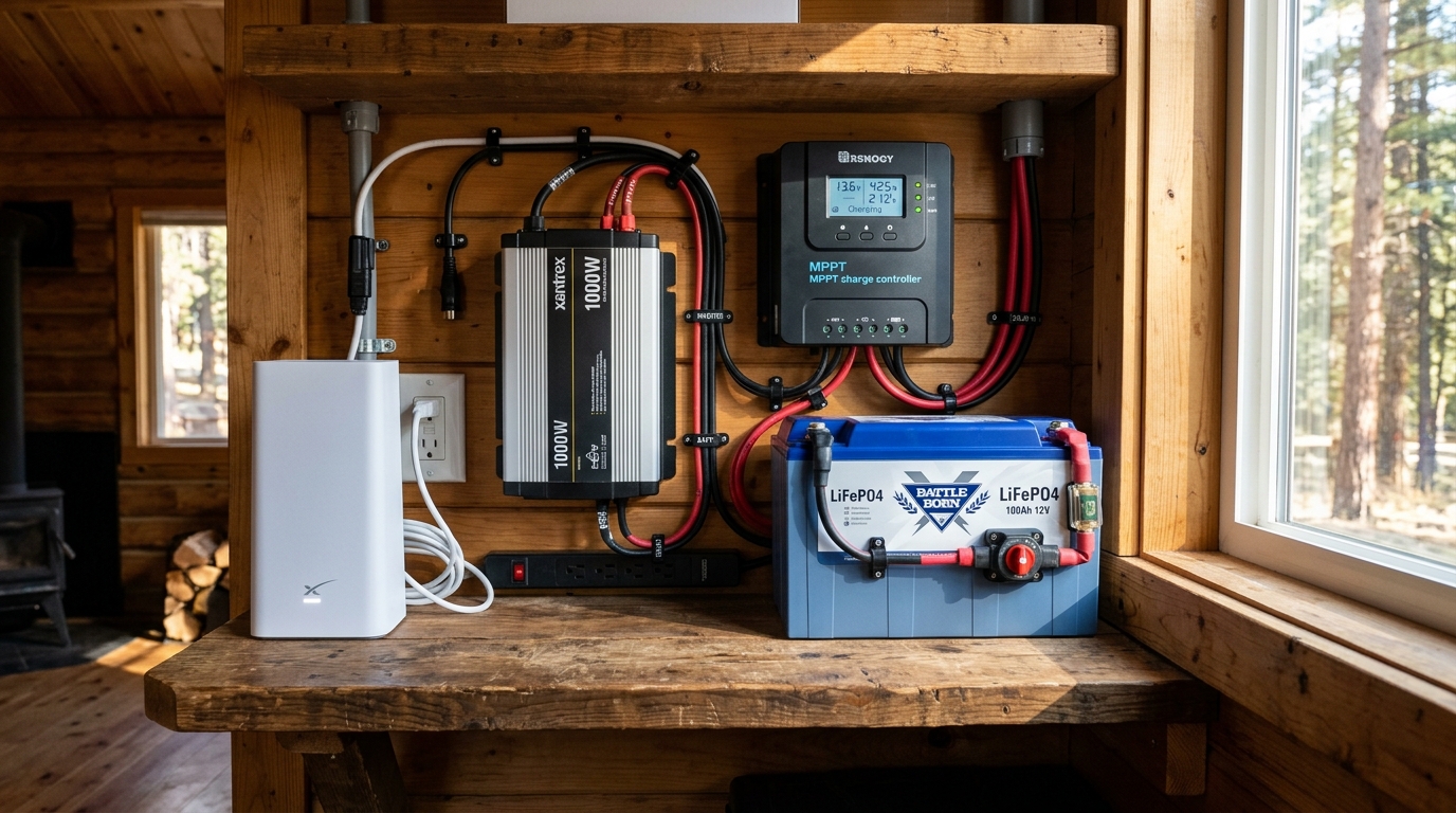 Pregled uredne solarne instalacije s inverterom i LiFePO4 baterijom